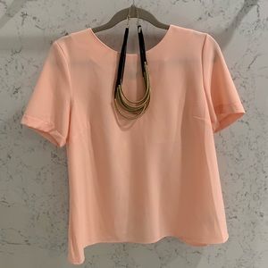 NWOT BR Blush Split Back Blouse